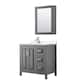 Option Dark Gray, Chrome Trim, White Quartz Top
