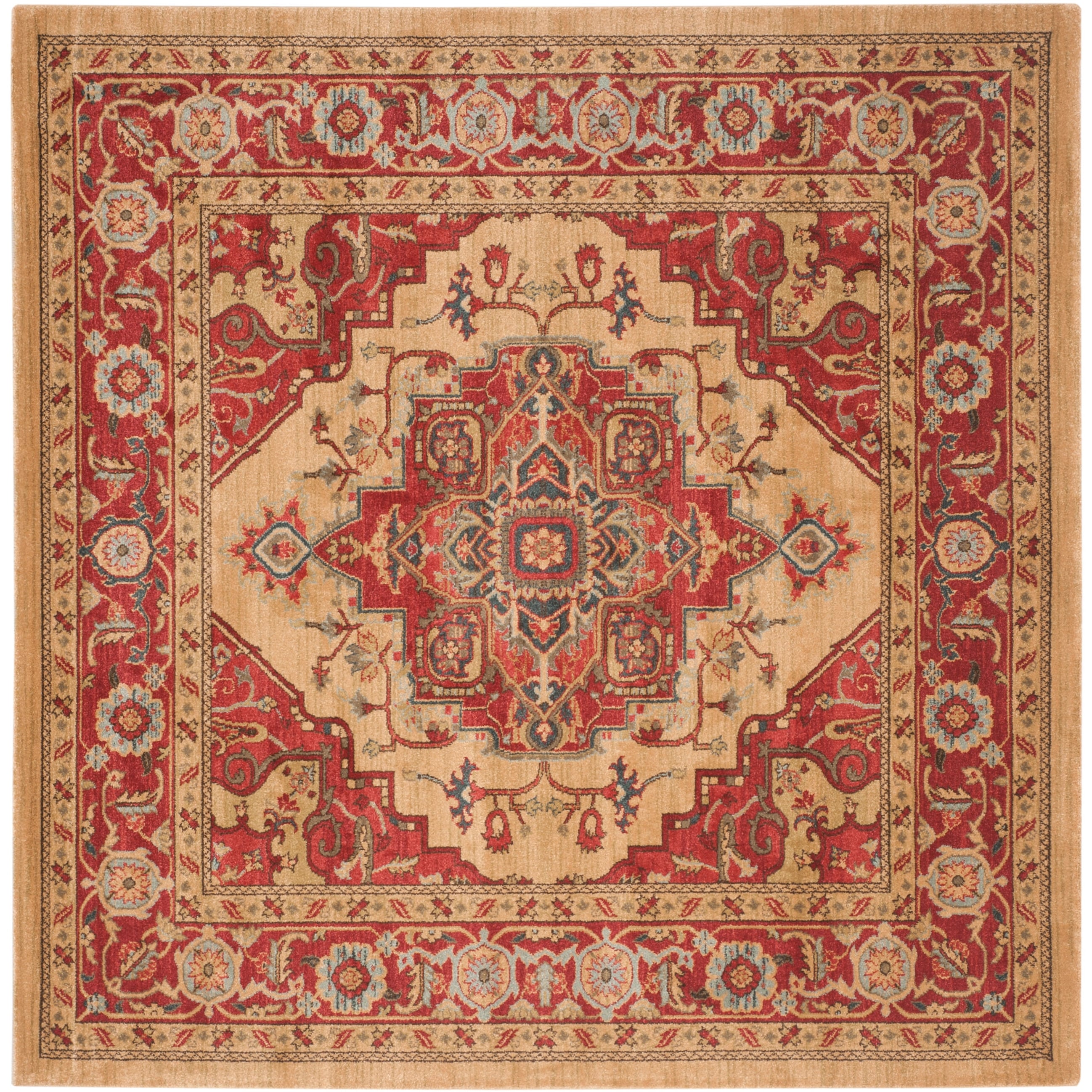 SAFAVIEH Mahal Collection MAH625D Traditional Oriental Non-Shedding Living Room Bedroom Dining Home Office Area Rug Red Red 9' x 12' 