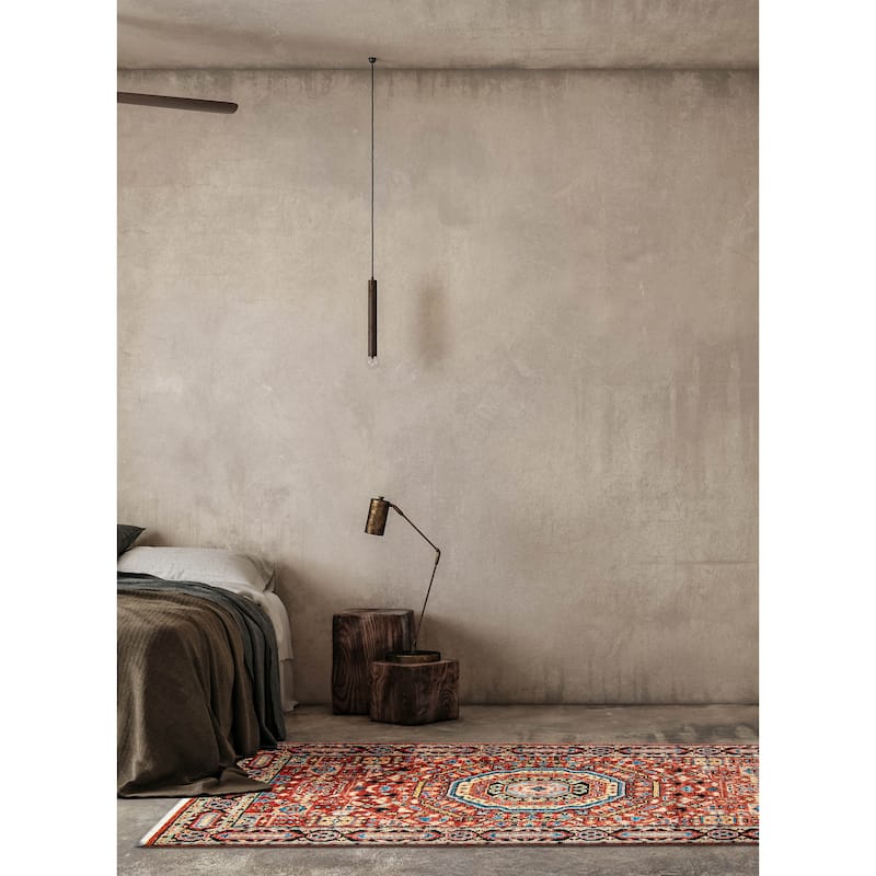 ECARPETGALLERY Hand-knotted Jules Serapi Red Wool Rug - 5'0 x 8'2
