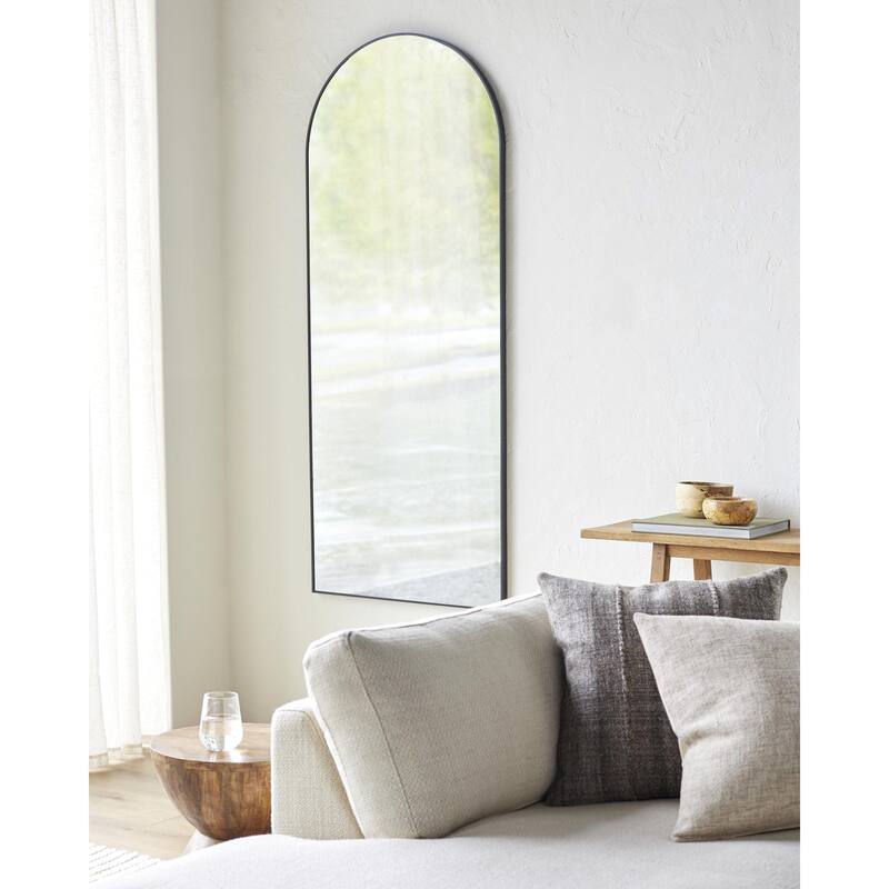 Livabliss Aranya Modern & Contemporary Wall Mirror - 67"H x 28"W x 1"D - Black