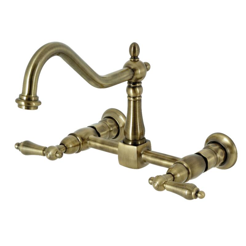 Kingston Brass Heritage Two-Handle Wall Mount Kitchen Faucet