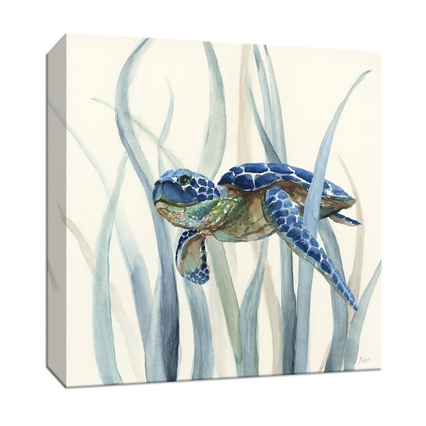 PTM Images 9-147585 PTM Canvas Collection 12" x 12" - "Turtle in Seagrass II" Giclee Sea Animals Art Print on Canvas