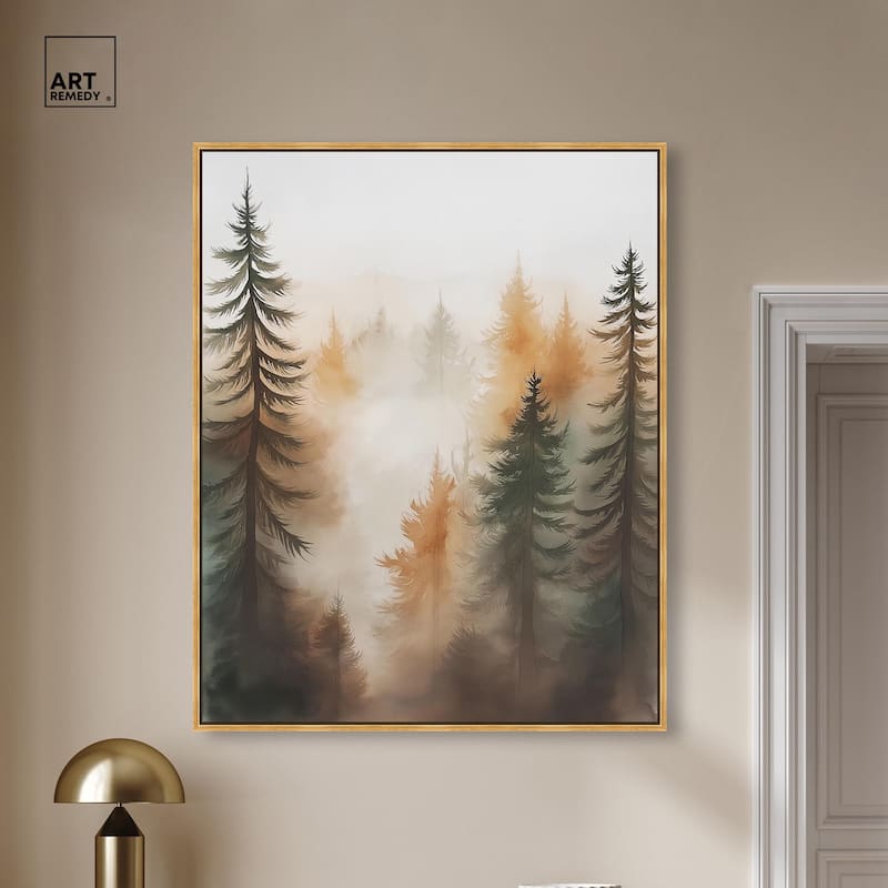 Misty Pines II Canvas by Art Remedy