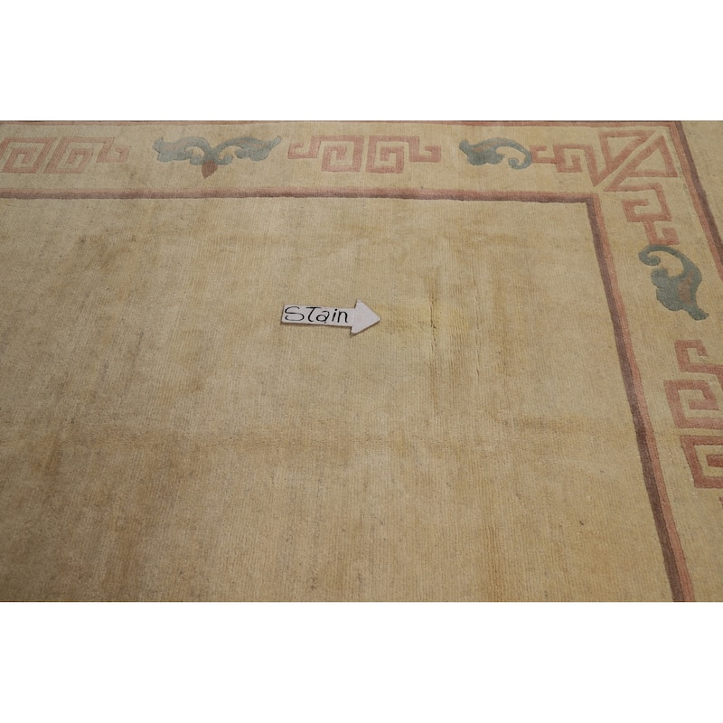Nepalese Oriental Vintage Area Rug Hand-Knotted Wool Carpet - 7'9" x 9'4"