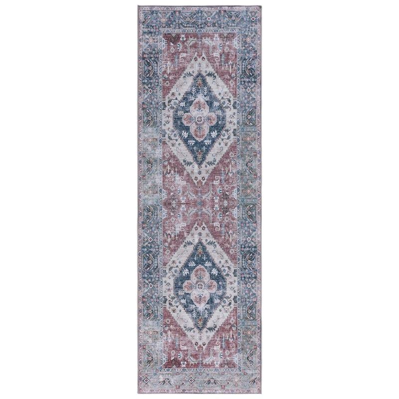 SAFAVIEH Tucson Machine Washable Slip Resistant Mettie Oriental Distressed