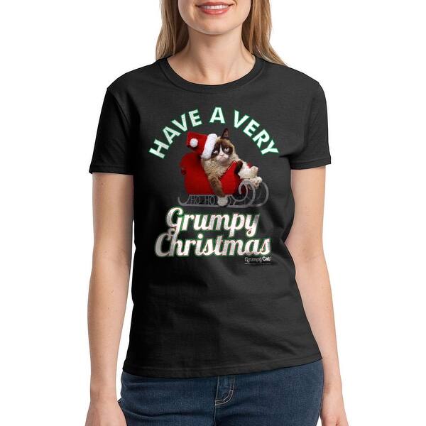 Shop Grumpy Cat Have Grumpy Christmas Women S Black Funny T Shirt