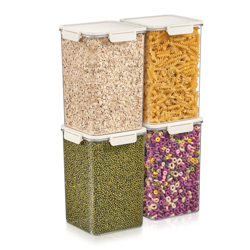 Sorbus Airtight Food Storage Container, Clear Stackable Canister for Pantry, Rice, Pasta, Cereal & Snacks