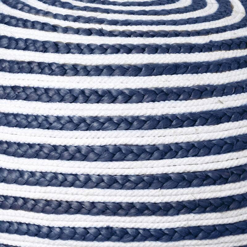 Sevita Boho Braided Jute Pouf Ottoman ( 14" x 20" )