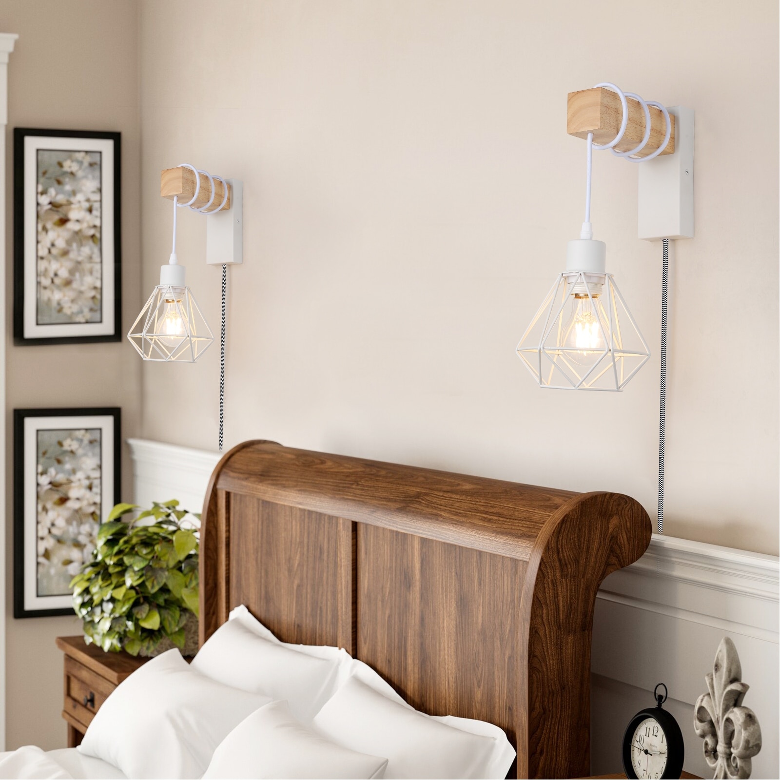 Wall lamps plug in bedroom top