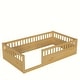 preview thumbnail 9 of 25, Twin Wooden Floor Bed Frame with Safety Fence, Low to Ground Design for Kids' Bedroom & Playroom, Easy Assembly, Natural