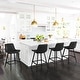preview thumbnail 25 of 43, LUE BONA Faux Leather Bar Stools Counter Height Stools with Backs and Metal Legs (Set of 4)