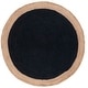 preview thumbnail 54 of 125, SAFAVIEH Handmade Natural Fiber Charlyne Bordered Round Jute Rug 6' Round - Black/Natural - Round