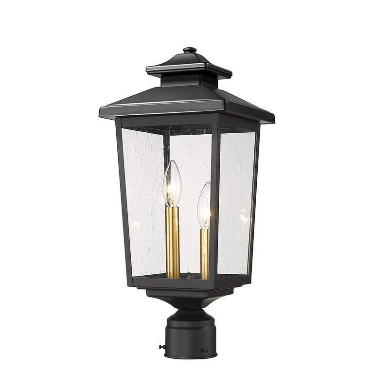 Millennium Lighting Eldrick 1 Light Outdoor Post Light with Seeded Glass Shade
