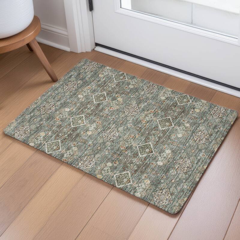 Machine Washable Indoor/ Outdoor Global Bidunga Chantille Rug