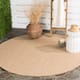 SAFAVIEH Courtyard Carolann Indoor/ Outdoor Waterproof Patio Backyard Rug - 10' Round - Natural/Cream