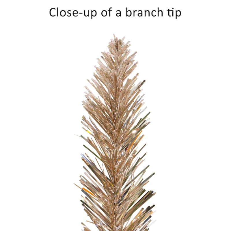 Puleo International 3 ft. Pre-lit Rose Gold Artificial Christmas Tree