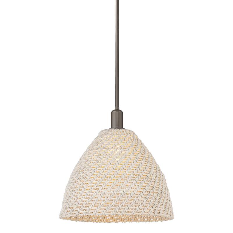 Innovations Lighting 716-1S-16-16 Natural Ballston Dome Pendant - Oil Rubbed Bronze / Natural