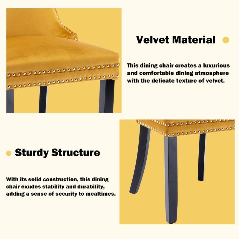 Upholstered Wing Back Dining Chair (Set of 6)