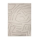 preview thumbnail 1 of 2, Chloe 5' x 7'3" ft Handwoven Indoor Rug, Cream/ Beige - 5' x 7'3" ft