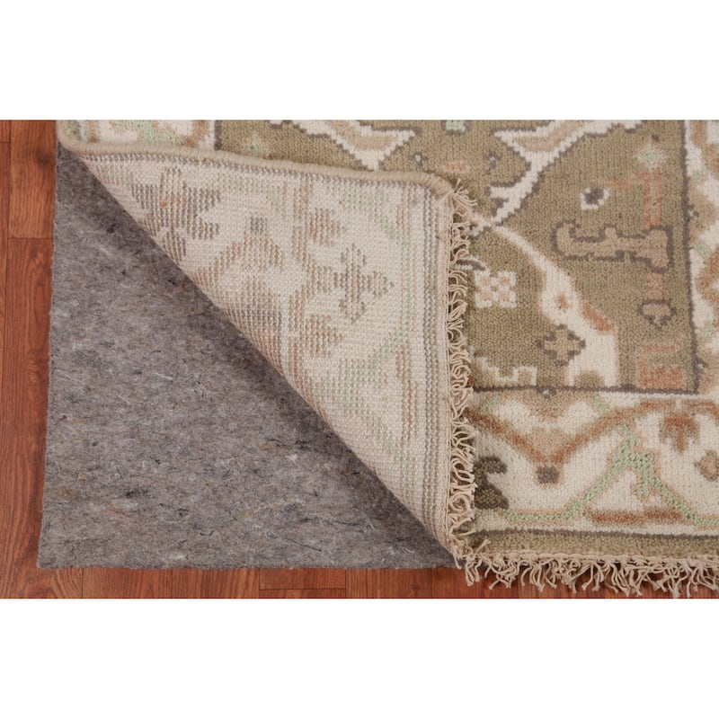 Light Brown Transitional Oushak Runner Rug Handmade Wool Carpet - 2'8" x 7'11"