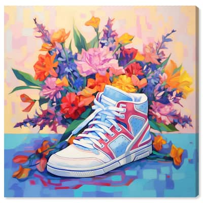 Colorful Sneaker Bouquet II Canvas by Art Remedy, Gallery Wrapped