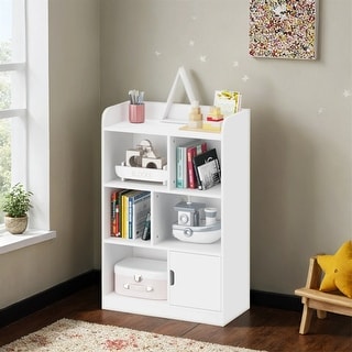Kids Bookcase,Bookshelf with 6 Compartments,Freestanding Shelves
