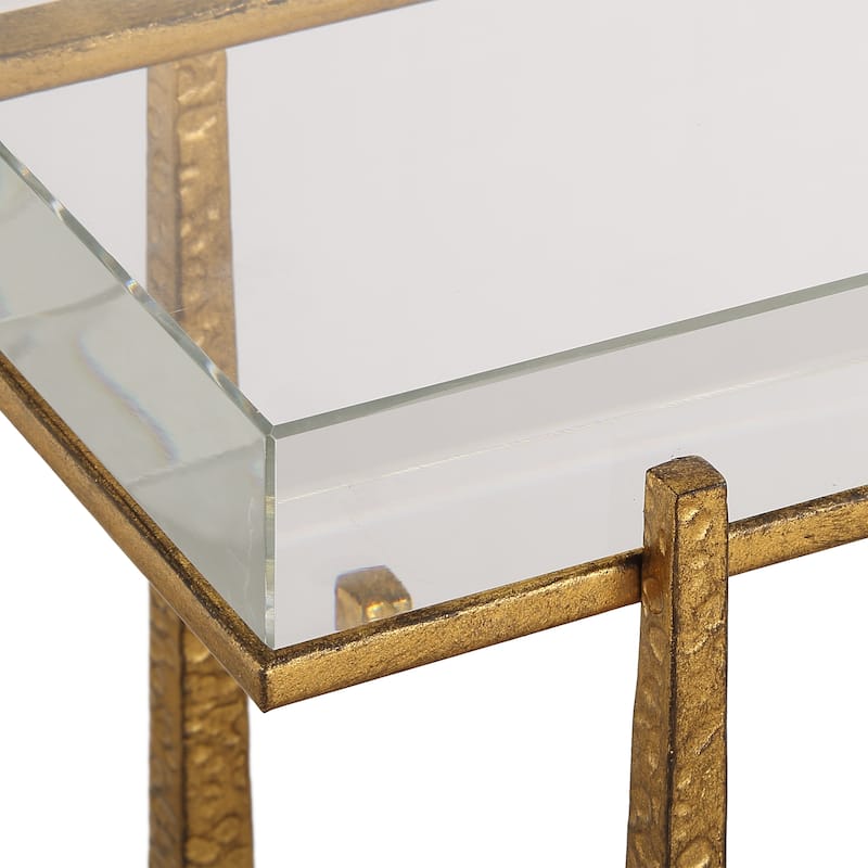 Uttermost Midas Thick Crystal Accent Table - 24"H x 24"W x 8.625"D