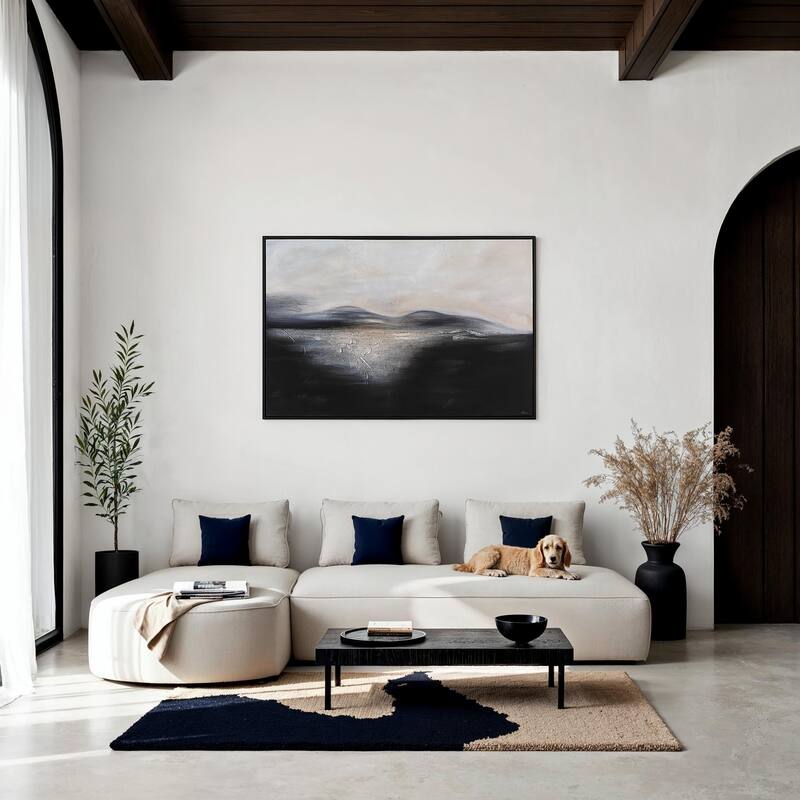 Suez 40" H x 60" W Canvas Art, Blue