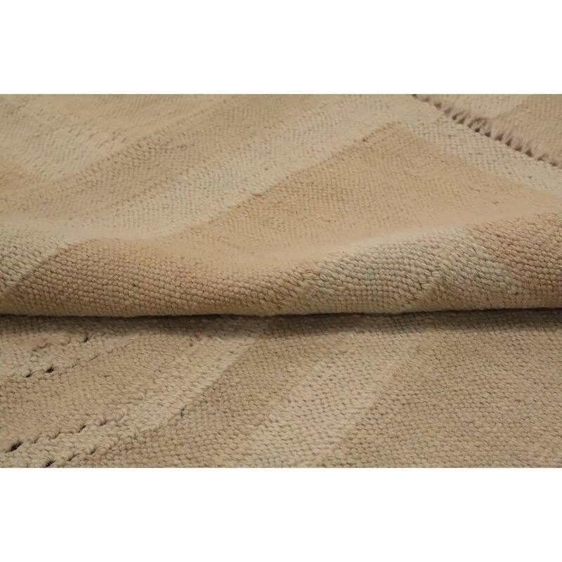 Hand Woven Oriental 100% Wool Carpet Southwestern Tribal Brown Kilim Area Rug - 5' 7'' X 3' 10''