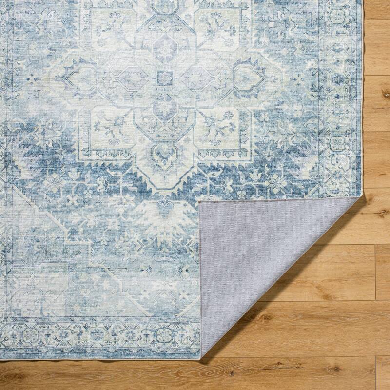 Livabliss Traditional Lavable Medallion Washable Area Rug