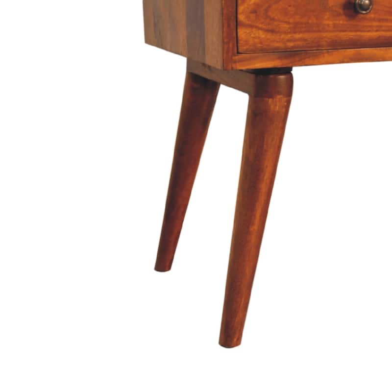 HomeRoots 22" Chestnut Solid Wood One Drawer Nightstand
