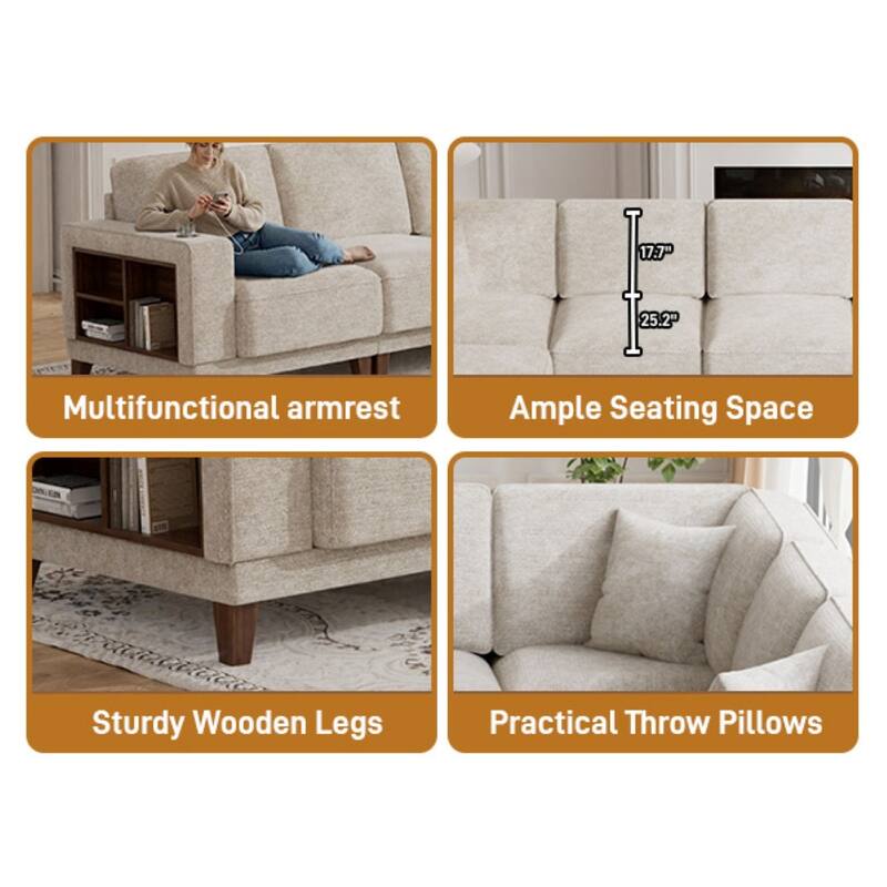 8PCS Modular Flexible Combination Storage Sectional