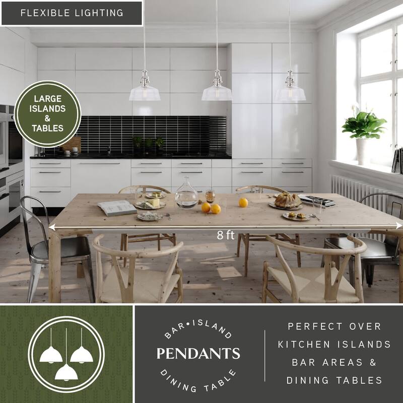 Vaxcel Lighting Beloit Single Light 12" Wide Pendant with A Glass