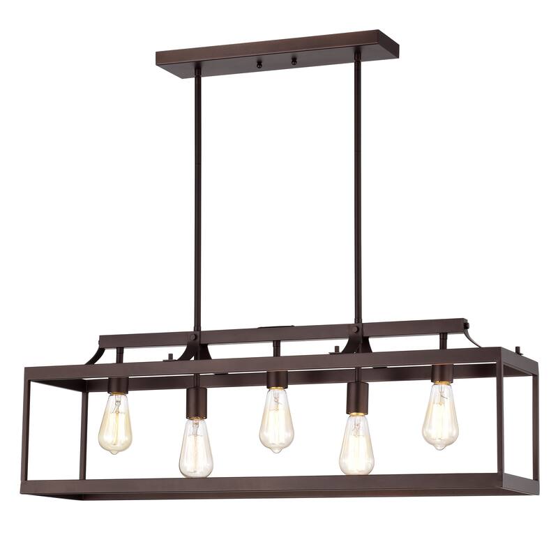 5-light Oil Rubbed Bronze Linear Island Fixture