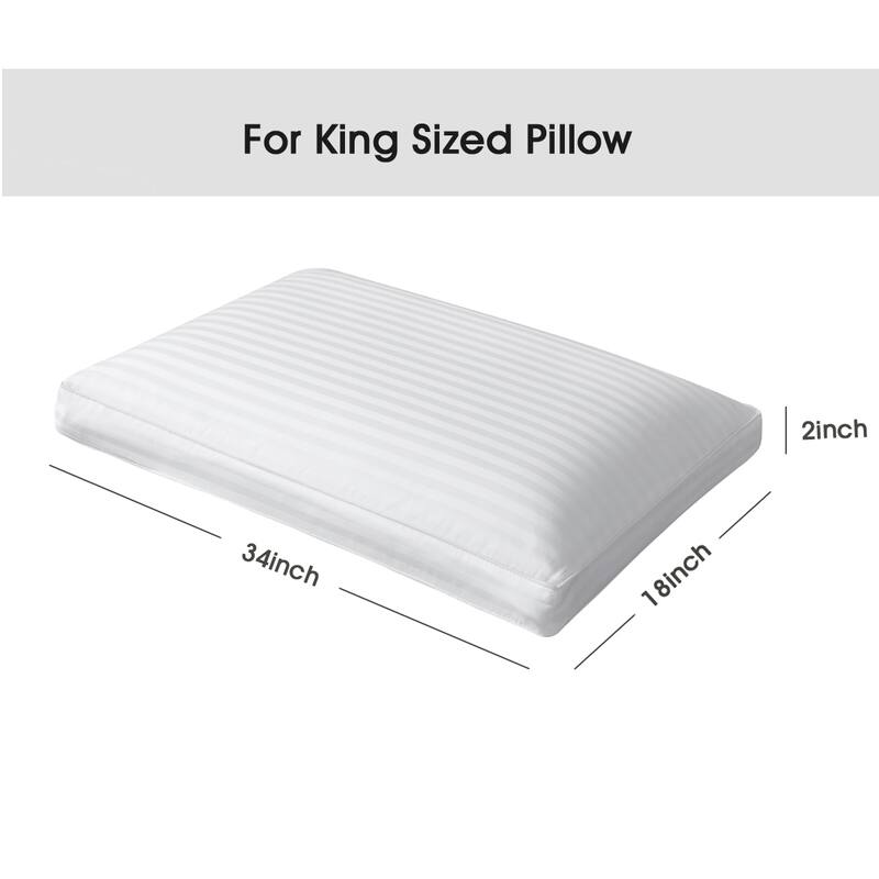 STONECREST Gusseted Pillow Protector 400TC Cotton - One Pair Packed