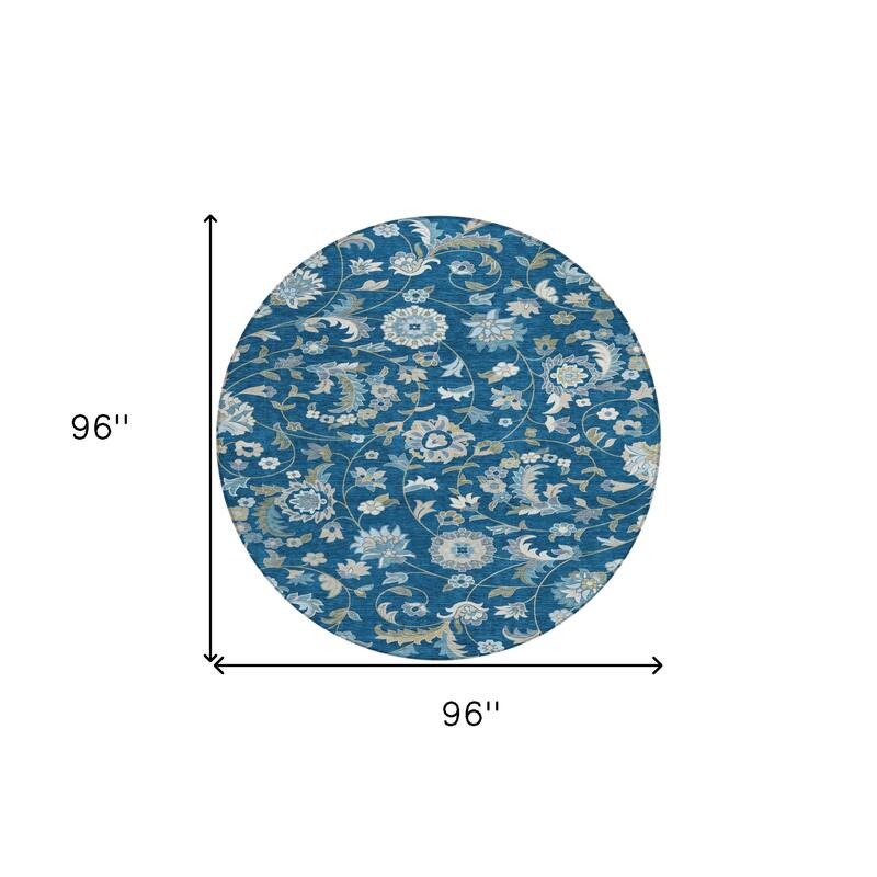 HomeRoots Floral Transitional Rectangle Outdoor Rug