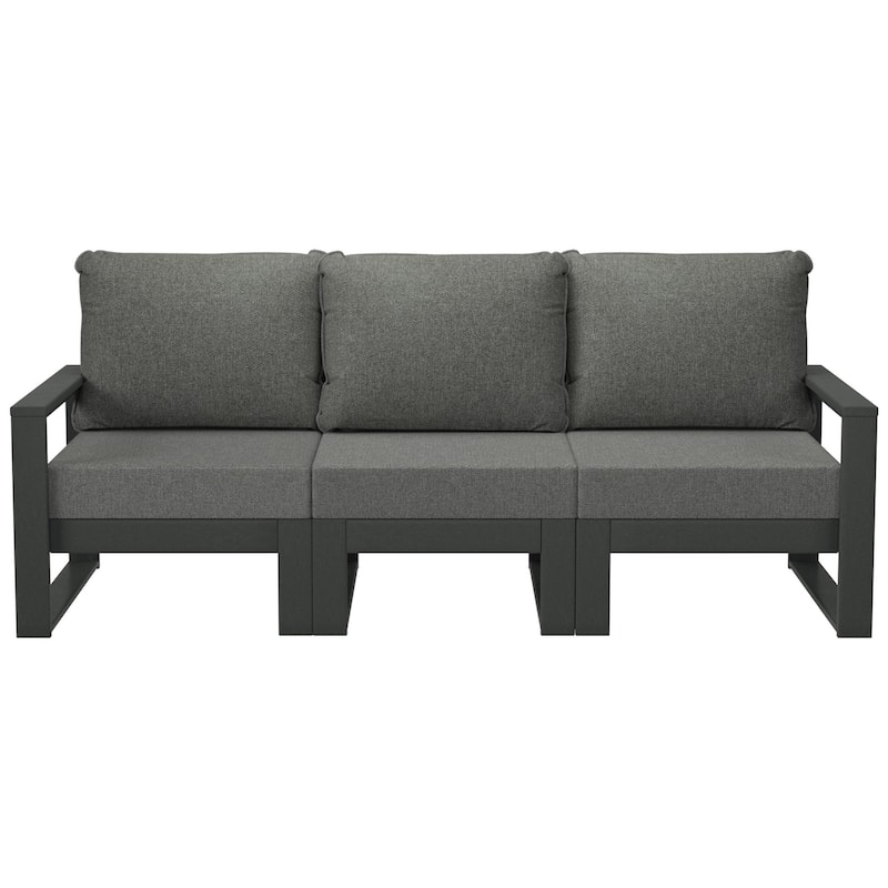 Endless Outdoor Patio Sofa with Gray Frame - Gray/Gray