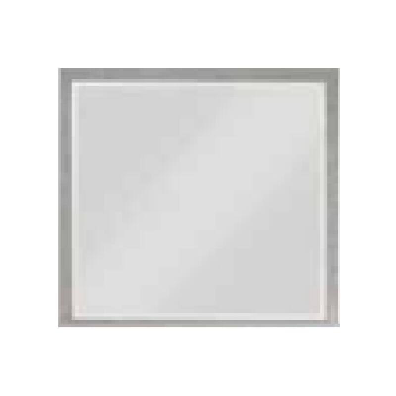 Jody 38 Inch Wall Mirror, Rectangular Wood Frame, Gray - Grey