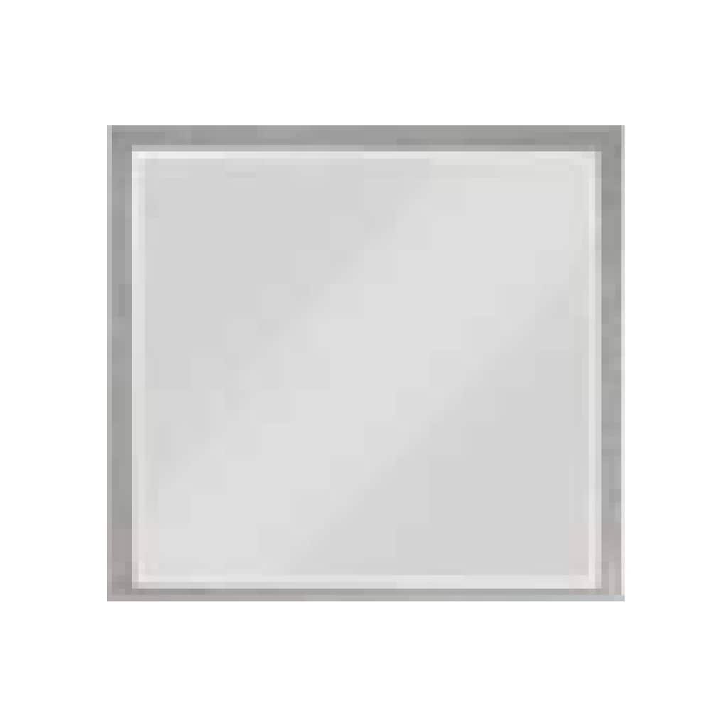 Jody 38 Inch Wall Mirror, Rectangular Wood Frame, Gray - Grey