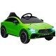 preview thumbnail 1 of 28, Licensed Mercedes-AMG CLA 45 Kids Electric Ride-On Car with Remote Control, LED Lights & Suspension Green
