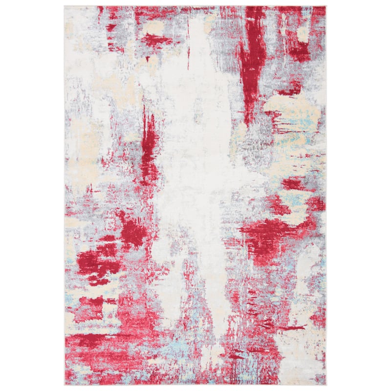 SAFAVIEH Jasper Maleah Modern Abstract Rug - 8' x 10' - Red/Ivory