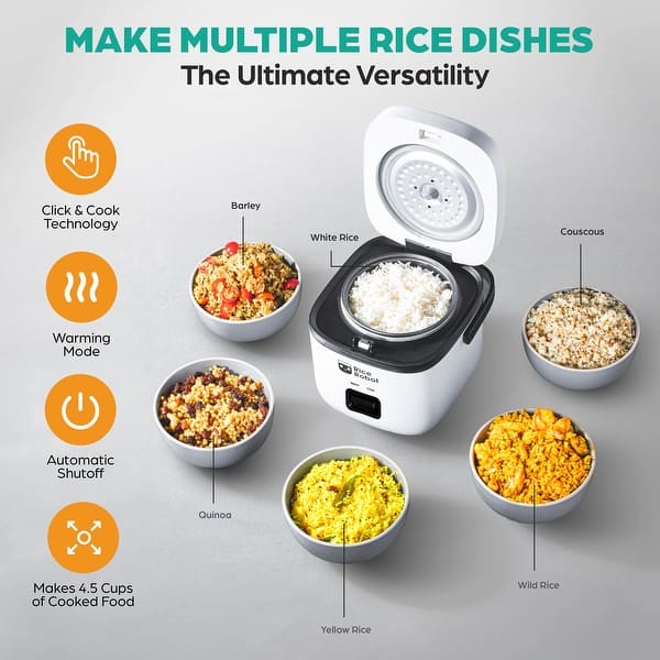 Rice Robot Rice Cooker 4.5 Cups Cooked 1.2L Electric Mini Rice Maker ...