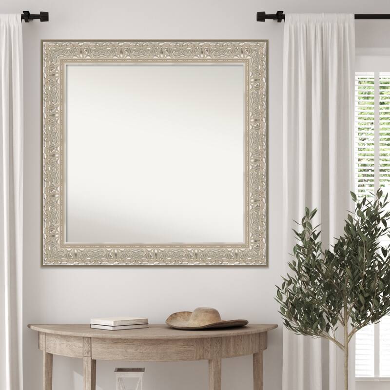 Luxe Non-Beveled Framed Wall Mirror