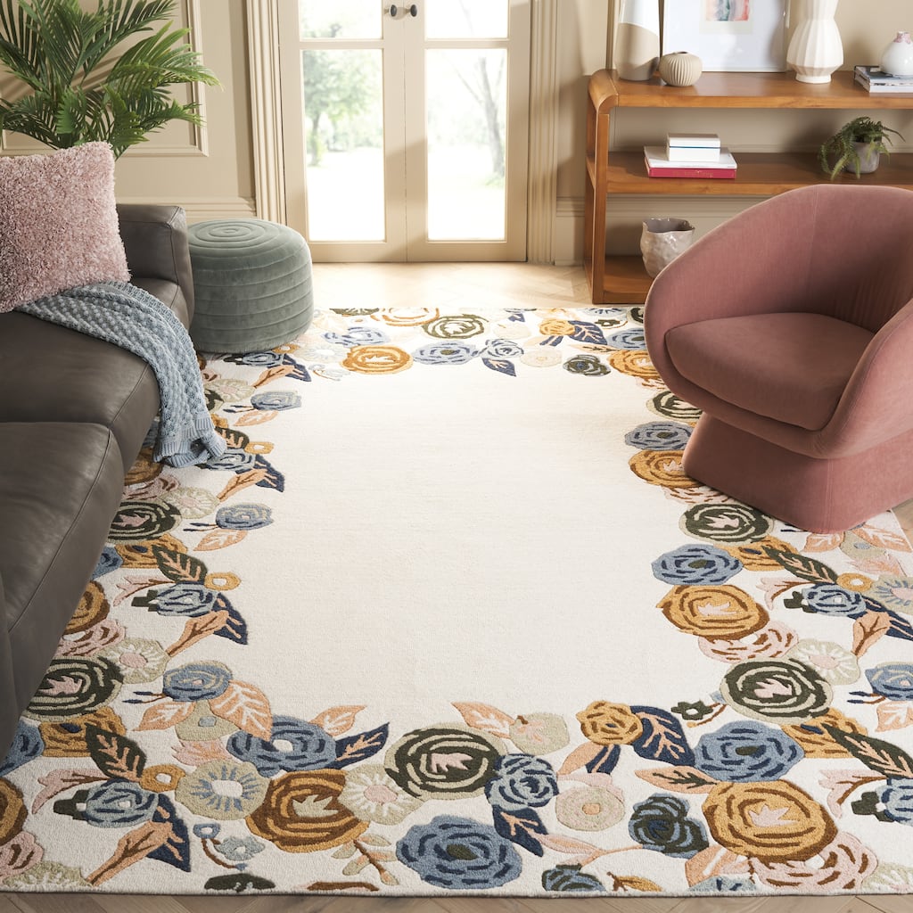 SAFAVIEH Handmade Chelsea Pietie French Country Floral Wool Rug