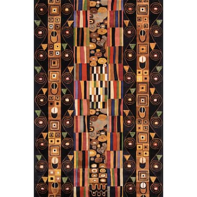 Momeni New Wave Hand Tufted New Zealand Wool Contemporary Abstract Area Rug