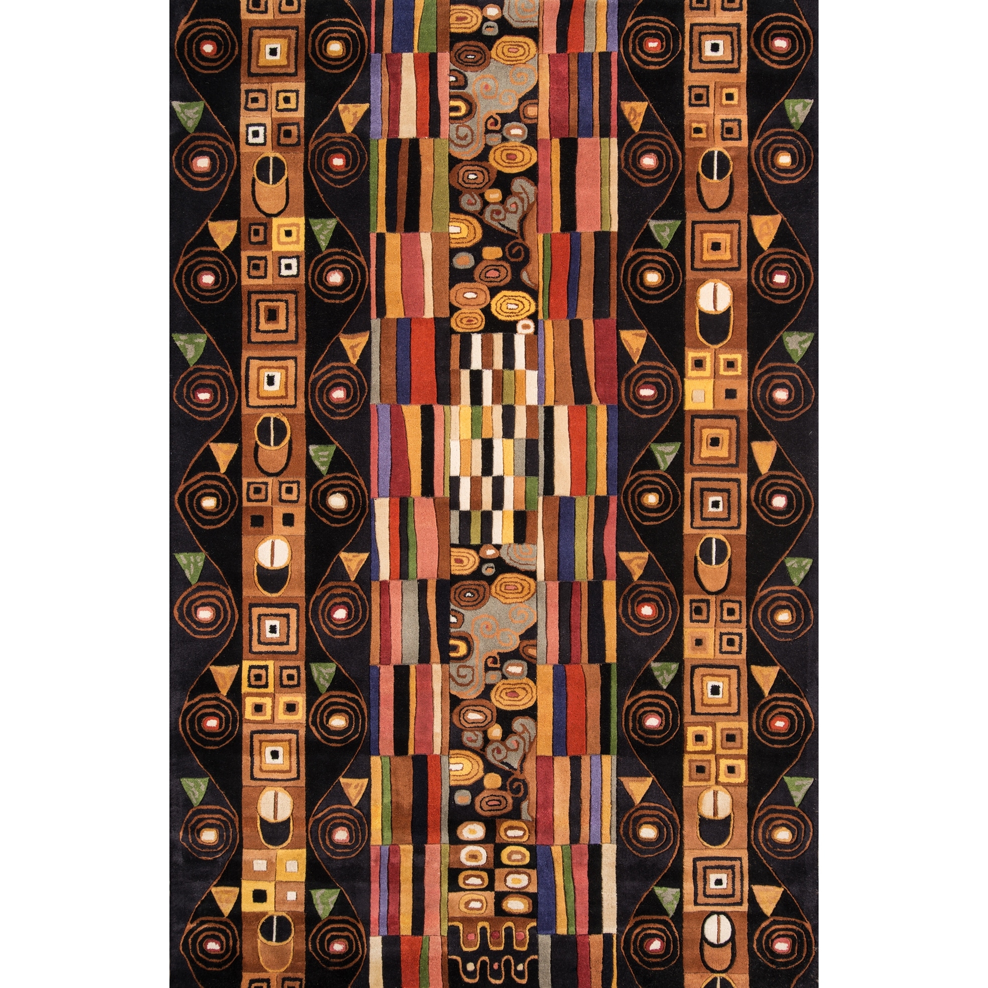 Momeni New Wave Hand Tufted New Zealand Wool Contemporary Abstract Area Rug.