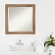 preview thumbnail 14 of 35, Beveled Wood Bathroom Wall Mirror - Owl Brown Narrow Frame