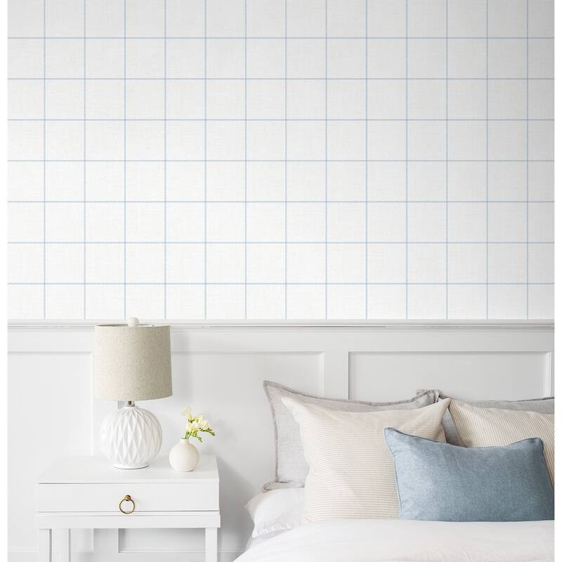 NextWall Classic Striped Check Peel and Stick Wallpaper