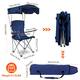 Foldable Beach Canopy Chair Sun Protection Camping Lawn Chair