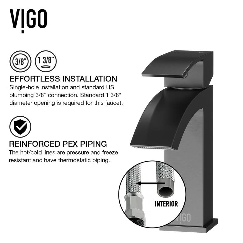 VIGO Satro 7" H Single Handle Single Hole Bathroom Faucet